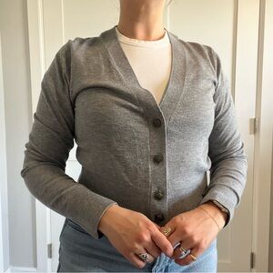 White House Black Market Gray Women's Cardigan - NWT - Medium